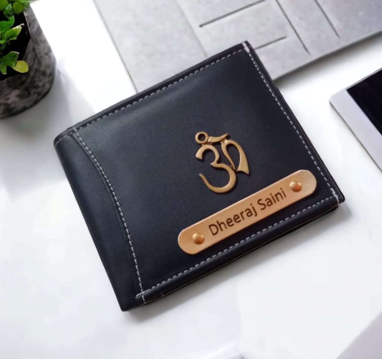 customize name wallet for men