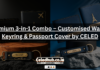 Premium 3-in-1 Combo – Customised Wallet, Keyring & Passport Cover by CELED