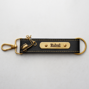 Customized Leather Keychain with Name | Personalized Engraved Key Ring for Men & Women