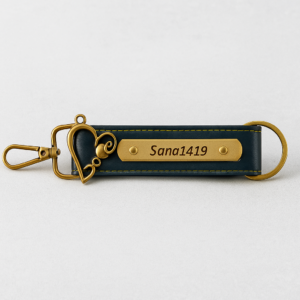 Customized Leather Keychain with Name | Personalized Engraved Key Ring for Men & Women