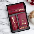 Customised 4 in one Pack of 3 Fold Clutch, Sunglasses Cover, Keychain & Passport Cover Gift Pack